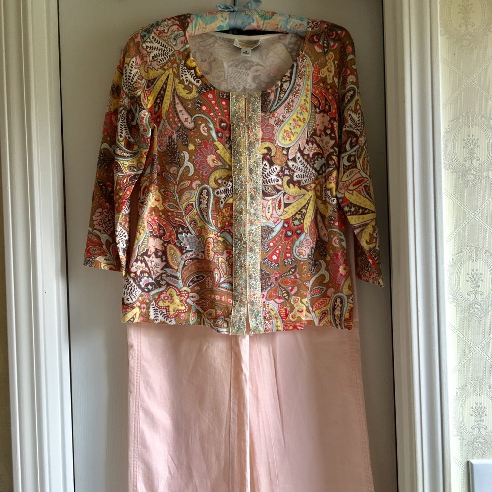 Talbots paisley beaded cardigan !! 🌹- SALE!!💋